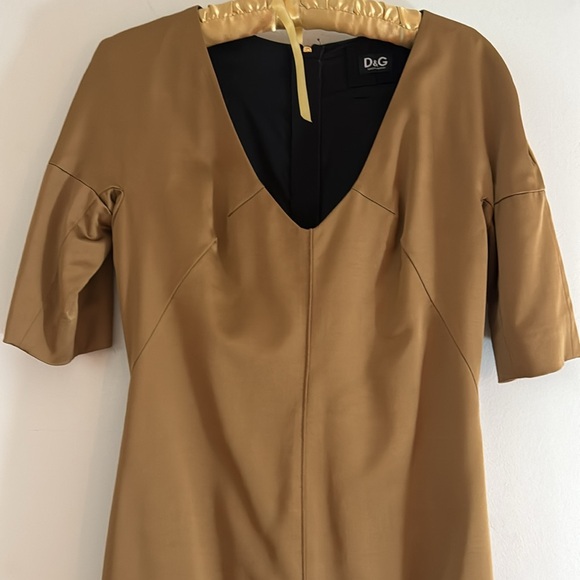 DOLCE & GABBANA gold dress sz42 NWOT - Picture 2 of 13